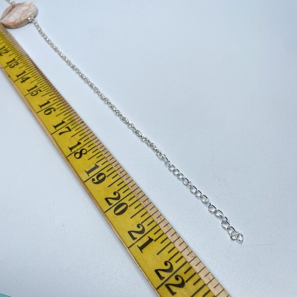 Artisan Red Vein Jasper Stone Gemstone Necklace Earrings Set Silver Tone Boho - Picture 9 of 9